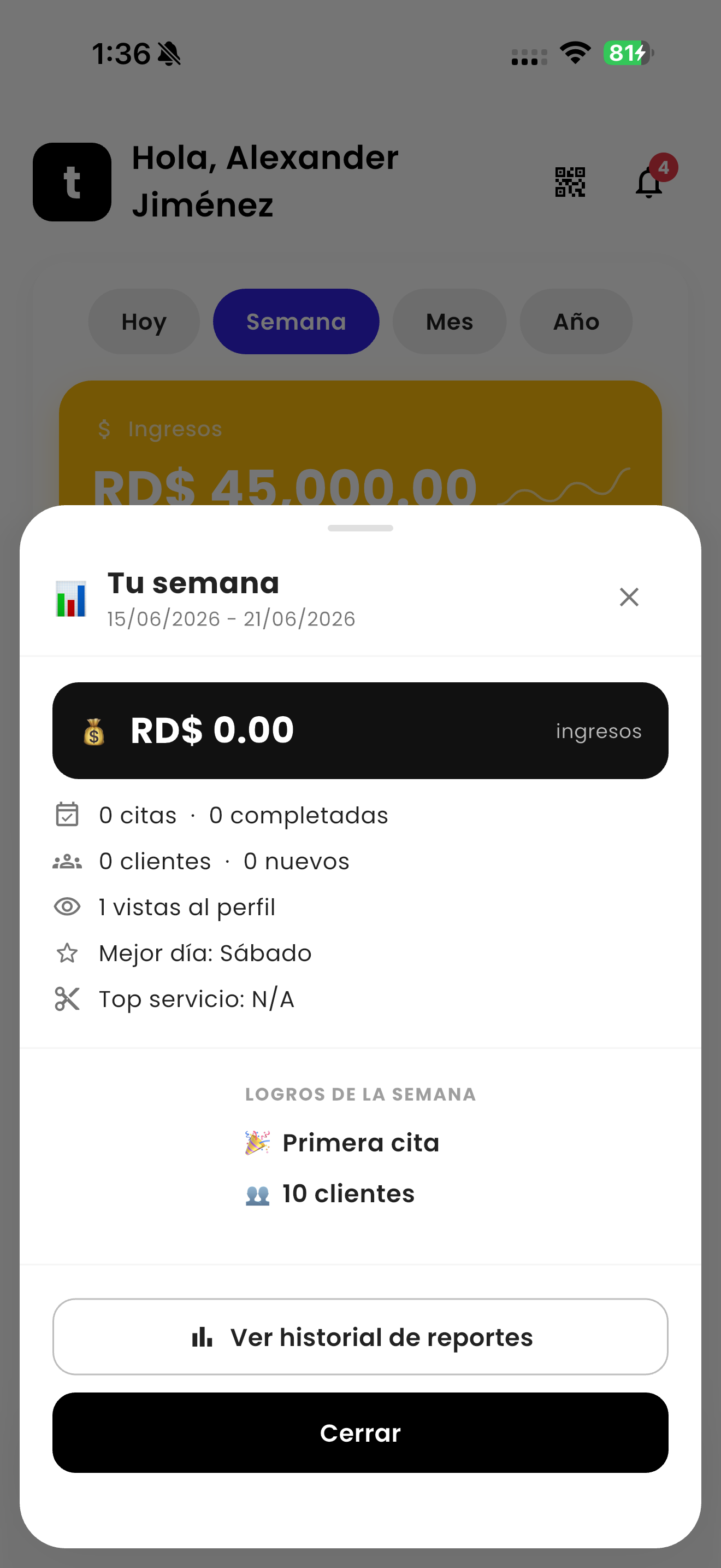 Trendly App - Semana