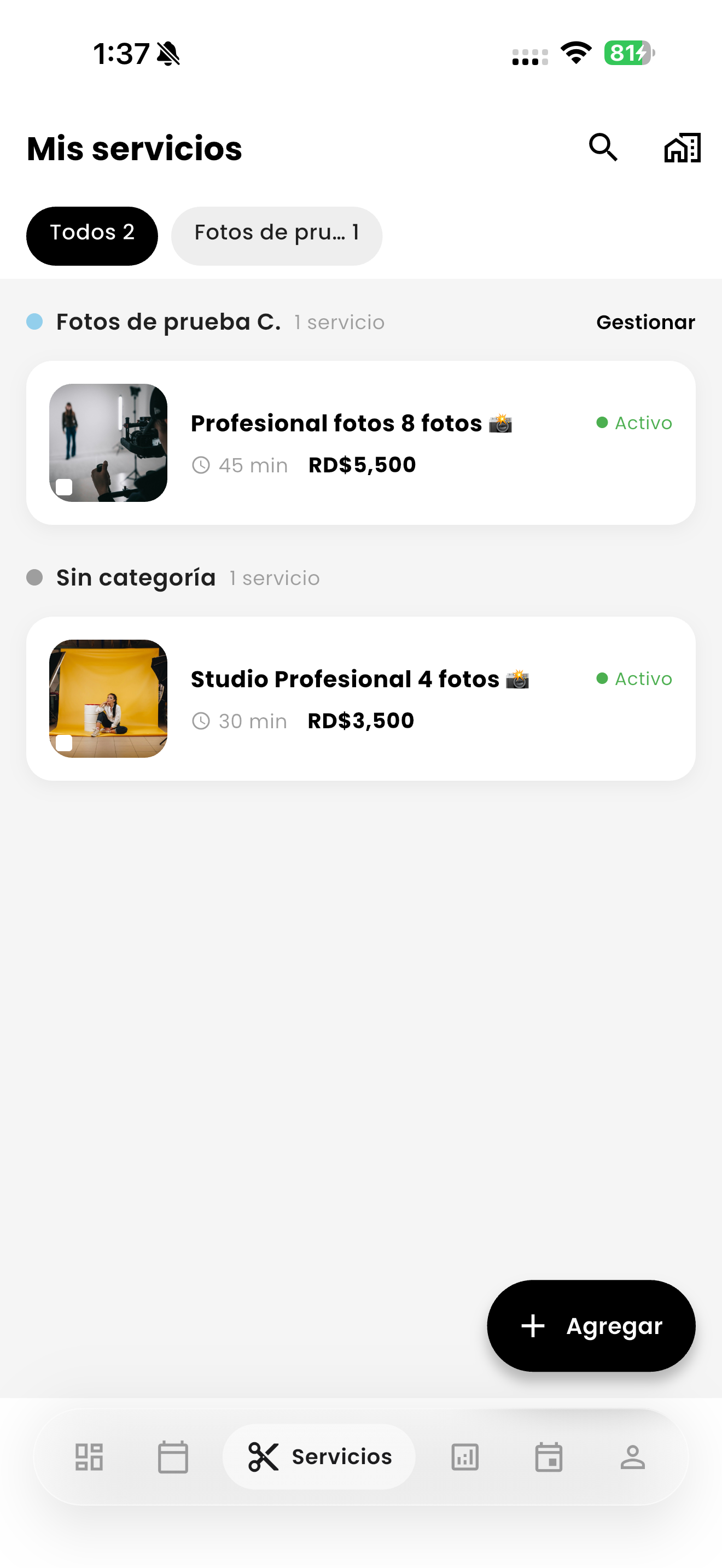 Trendly App - Servicios